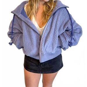 NEW FREE PEOPLE alpine sherpa jacket in peri